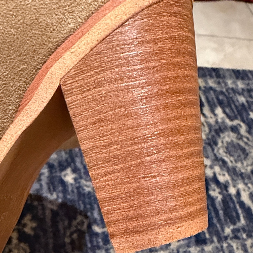 Isnom Tan Faux Suede Over the Knee-High Boots - Picture 9 of 13